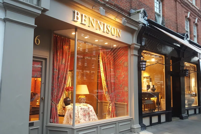 Bennison Fabrics, fabric and textiles at 16 Holbein Place in Kensington and Chelsea, London