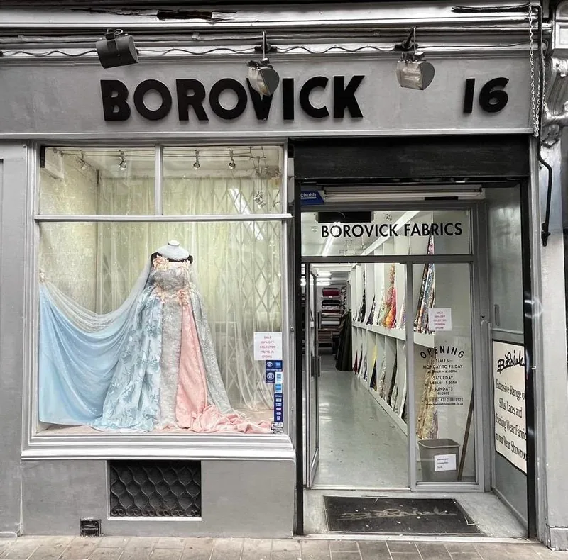 Borovick Fabrics, fabric and textiles at 16 Berwick Street in Westminster, London