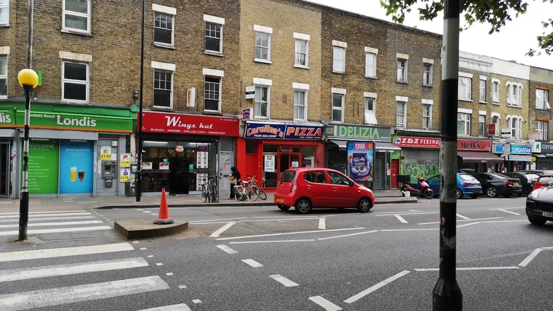 Caroline's Pizza, italian kitchen at 31 Burdett Road in Tower Hamlets, London