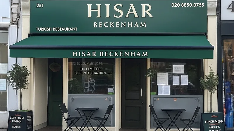 Hisar, turkish grill at 251 High Street in Bromley, London